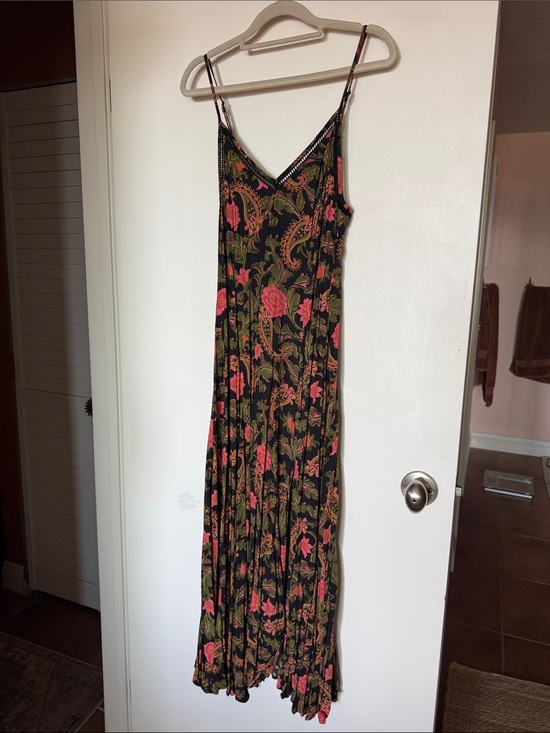Spell Dresses & Skirts - Spell Black Maxi Dress with Pink & Green Floral Print